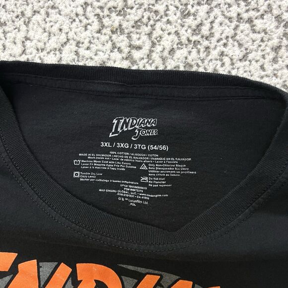 Indiana Jones Mens 3XL Shirt World Wide Expedition 1969 Black Graphic Movie Tee - Picture 4 of 7